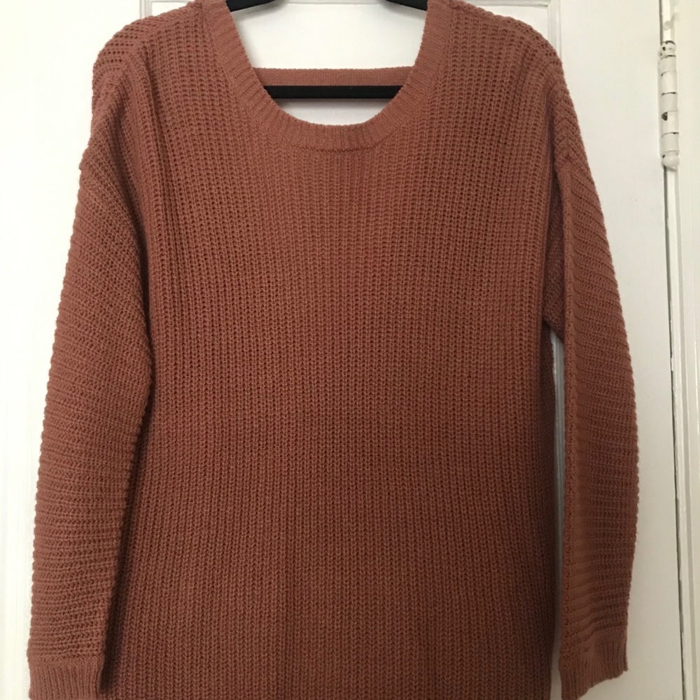 V Back Sweater with Strap